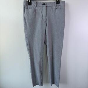 Loft The Skinny Blue White Houndstooth Work Pants Womens 6 Professional Office